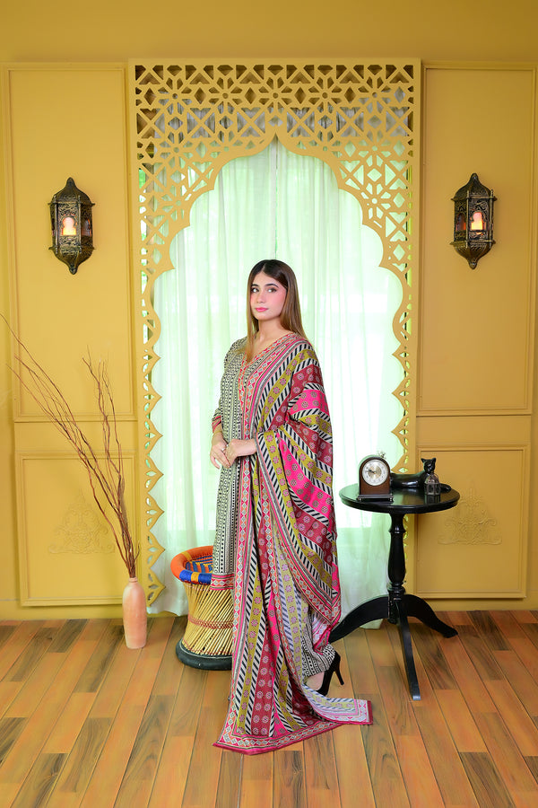 Stitched Kurta Dupatta Trouser-0002