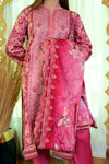 Embiodery Stitched Kurta Dupatta Trouser-0006
