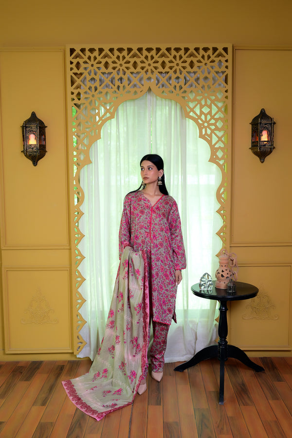 Stitched Kurta Dupatta Trouser-0007