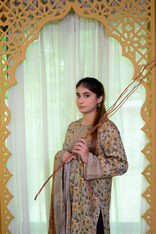 Stitched Kurta Dupatta Trouse-0012
