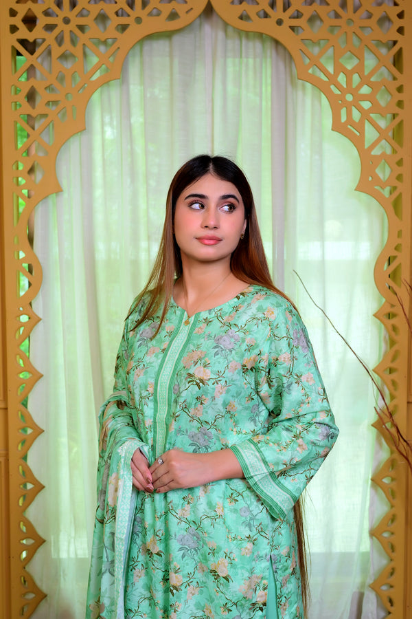 Stitched Kurta Dupatta Trouse-0016