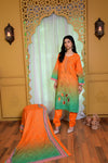 Embiodery Stitched Kurta Dupatta Trouser-0022