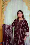Embiodery Stitched Kurta Dupatta Trouser-0023