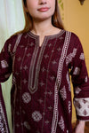 Embiodery Stitched Kurta Dupatta Trouser-0023