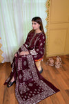 Embiodery Stitched Kurta Dupatta Trouser-0023
