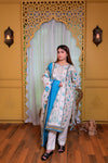 Embiodery Stitched Kurta Dupatta Trouser-0021