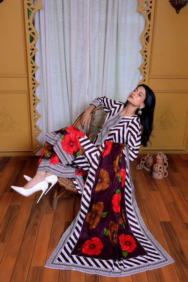 Stitched Kurta Dupatta Trouse-0025