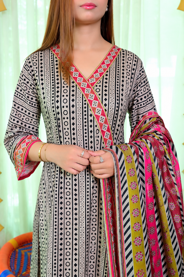 Stitched Kurta Dupatta Trouser-0002