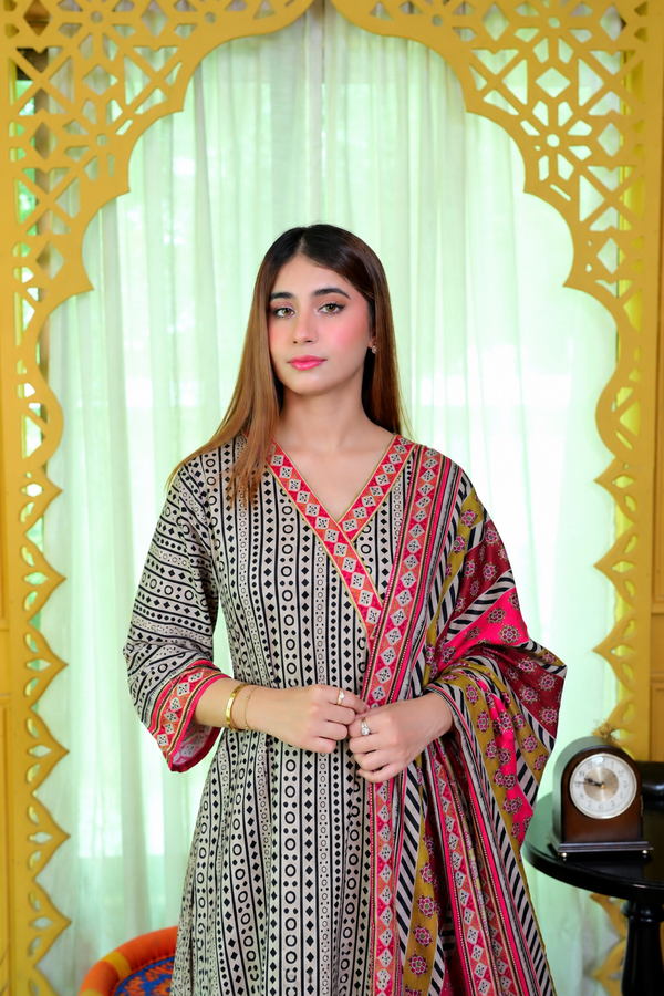 Stitched Kurta Dupatta Trouser-0002
