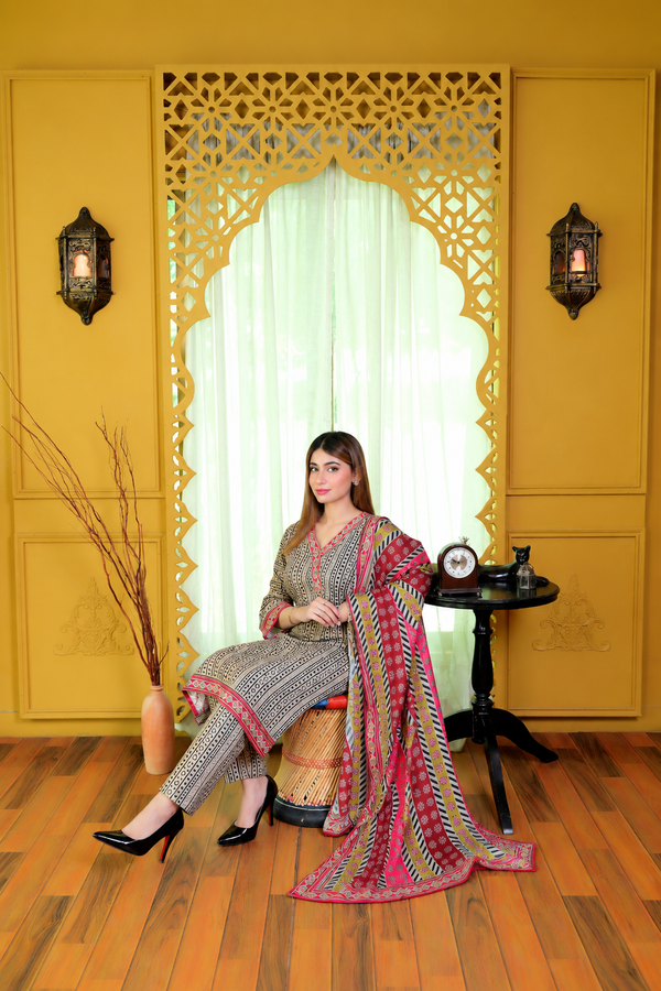 Stitched Kurta Dupatta Trouser-0002