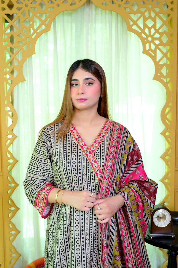 Stitched Kurta Dupatta Trouser-0002