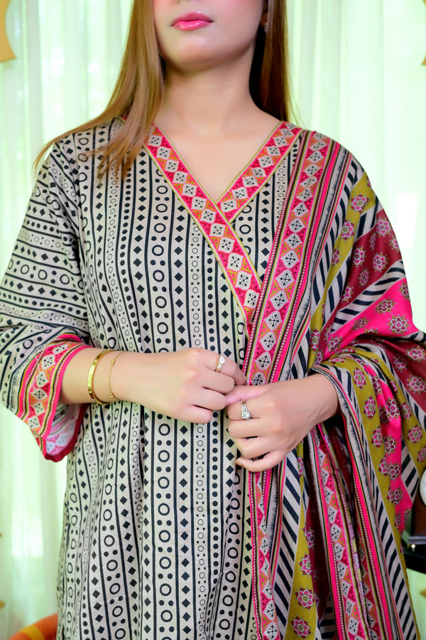 Stitched Kurta Dupatta Trouser-0002
