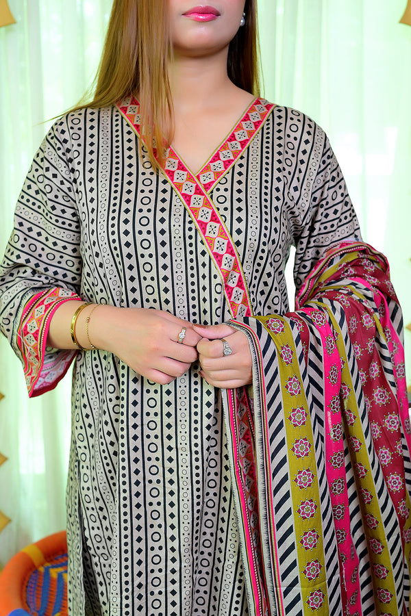 Stitched Kurta Dupatta Trouser-0002