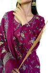 Embiodery Stitched Kurta Dupatta Trouser-0010