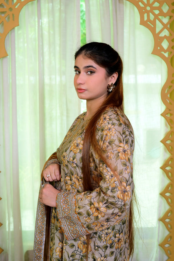 Stitched Kurta Dupatta Trouse-0012