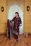 Embiodery Stitched Kurta Dupatta Trouser-0023