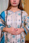 Embiodery Stitched Kurta Dupatta Trouser-0021