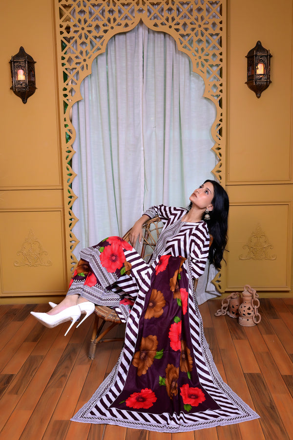 Stitched Kurta Dupatta Trouse-0025