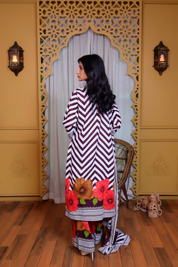 Stitched Kurta Dupatta Trouse-0025